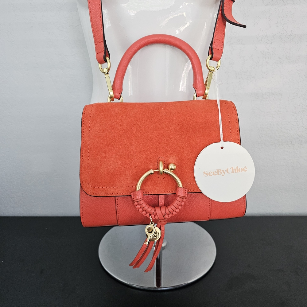 See By Chloe Coral Summer Satchel with Gold Hardware